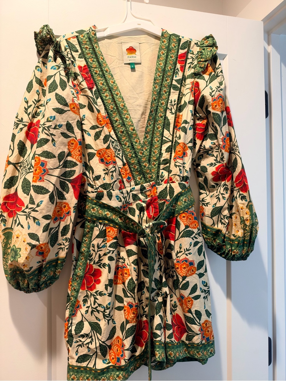 FARM Rio Floral Sand Garden Tapestry Organic Cotton Romper - Picture 3 of 3
